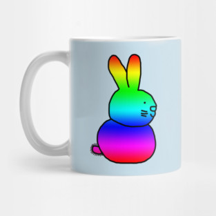 Bright Rainbow Easter Bunny Mug