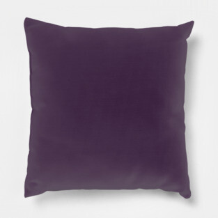 Eggplant Deep Purple Plain Solid Color Pillow