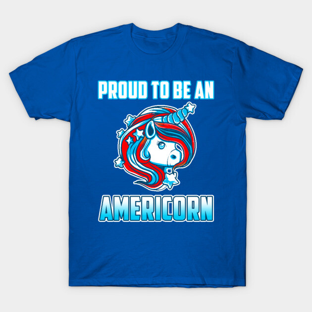 Proud to be an Americorn Unicorn T-Shirt by creative