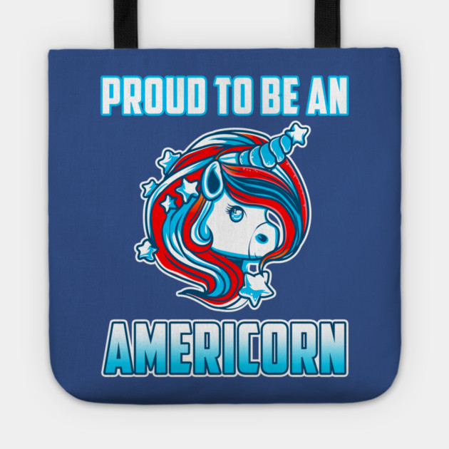 Proud to be an Americorn Unicorn Tote by creative