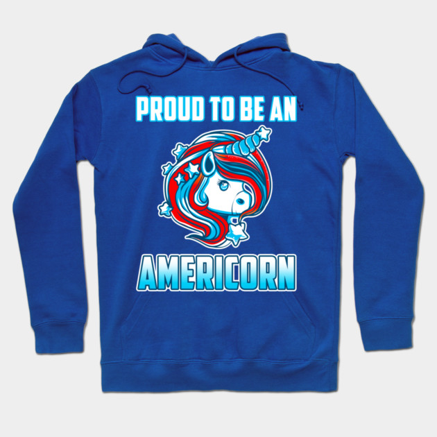 Proud to be an Americorn Unicorn Hoodie by creative