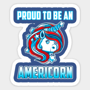 Proud to be an Americorn Unicorn Magnet