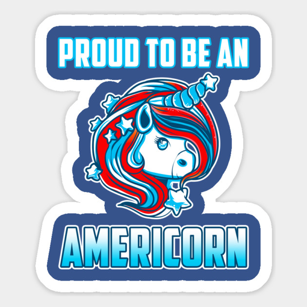 Proud to be an Americorn Unicorn Magnet by creative