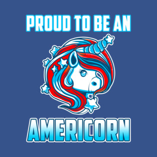 Proud to be an Americorn Unicorn T-Shirt
