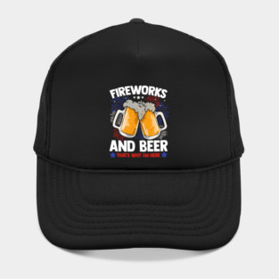 Fireworks and Beer Funny 4th of July Hat