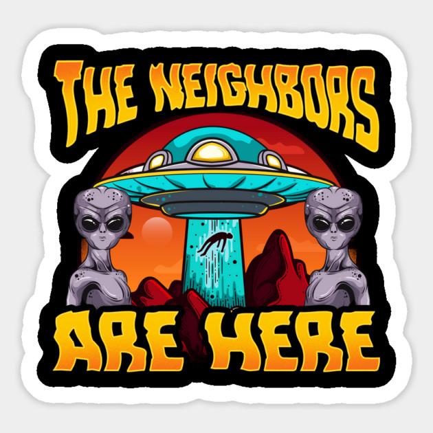 Aliens are here UFO abduction design Magnet by creative