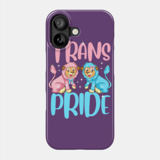 Trans Pride Cute Pink & Baby Blue Lions Gift Phone Case