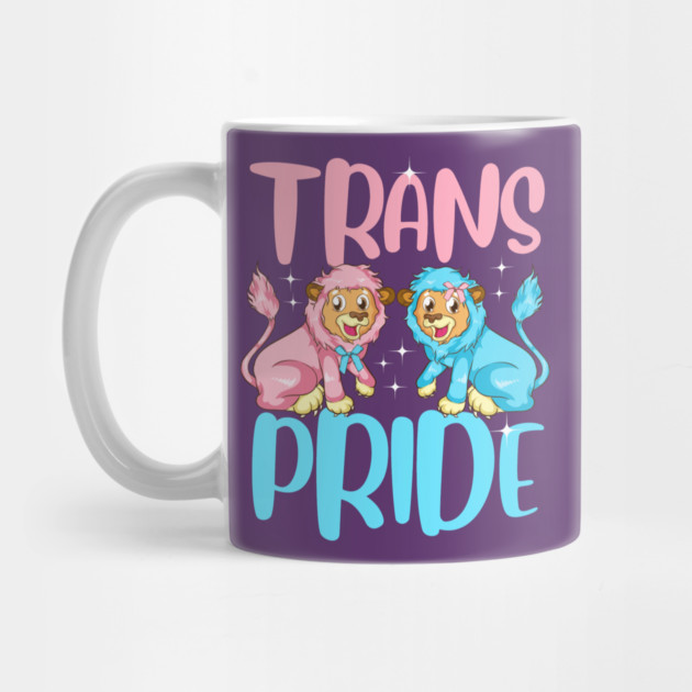 Trans Pride Cute Pink & Baby Blue Lions Gift by creative