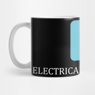 electrical engineering, engineer, text, and logo Mug