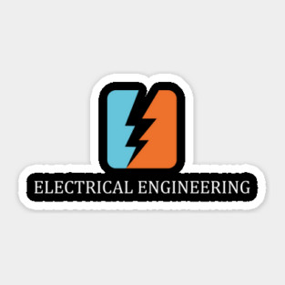 electrical engineering, engineer, text, and logo Sticker
