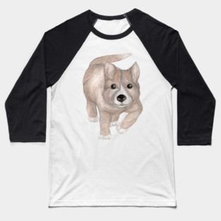 Dingo Puppy Run Baseball T-Shirt