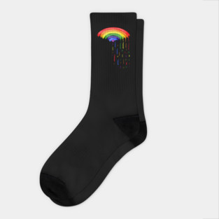 Love rainbow rain Socks