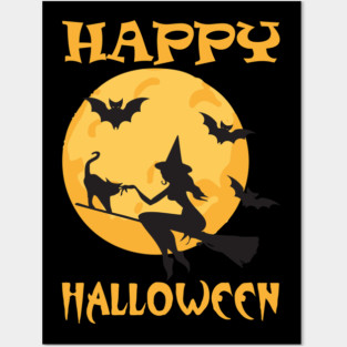 Happy Halloween Witch Posters and Art