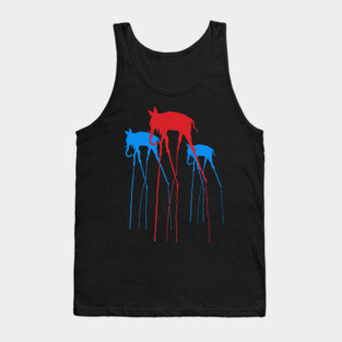 Salvador Dali 3 Elephants Minimal Artwork Cutout Tank Top