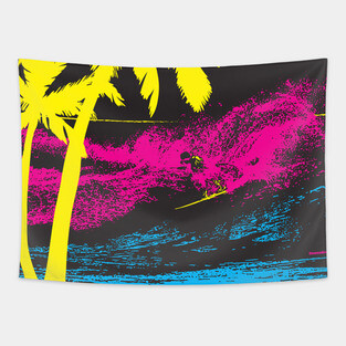 Lone Surfer Tapestry