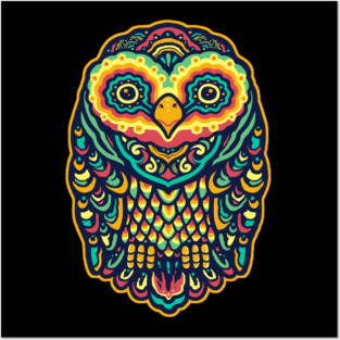 Mandala Owl Posters and Art