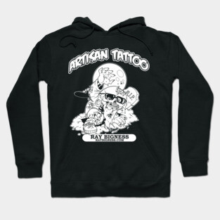 Ray Bigness - Artisan Tattoo - Black & White Hoodie