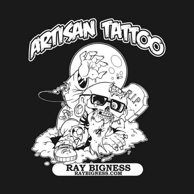 Ray Bigness - Artisan Tattoo - Black & White by Ray Bigness