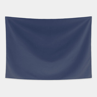 Deep Midnight Blue Plain Solid Color Tapestry