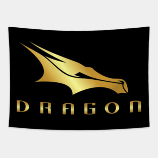 dragon spacex gold edition Tapestry