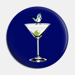 Cocktail Series- Martini bird Pin