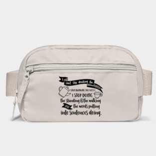 I can't stop drinking the coffee. I stop drinking the coffee, I stop doing the standing and the walking and the words putting into sentences doing. Bag