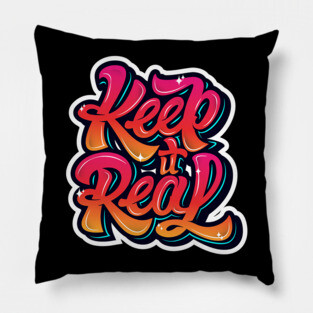 Keep It Real Freestyle Hip Hop Tee Pillow