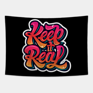 Keep It Real Freestyle Hip Hop Tee Tapestry