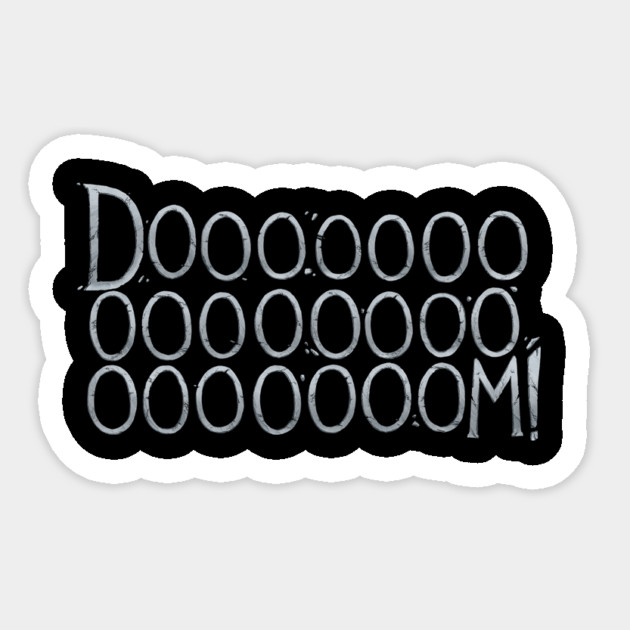 Rusty Quill Gaming - Doooooooooom! Sticker by Rusty Quill