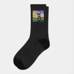 Short Hair Black and Tan Chihuahua Night Socks
