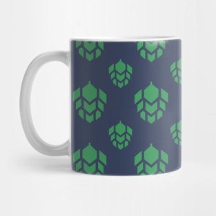 Green Beer Modern hops Pattern Mug