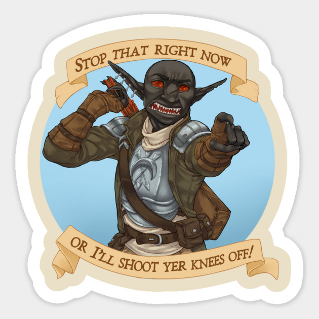Grizzop - Quote Sticker by Rusty Quill