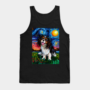 Tri Color Cavalier King Charles Spaniel Night Tank Top