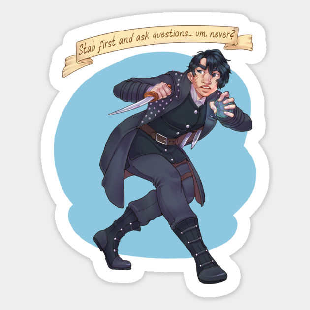 Sasha - Quote Sticker by Rusty Quill