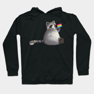Pansexual Pride Raccoon Hoodie