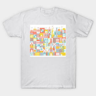 Small World-esque Pattern Bright T-Shirt