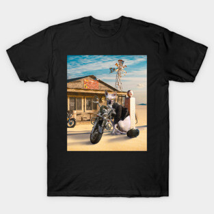 Sphynx Hairless Cat Motorbike Motorcycle T-Shirt