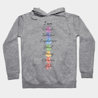 Color Chakra Energy Affirmation Hoodie