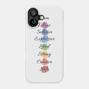 Color Chakra Energy Affirmation Phone Case
