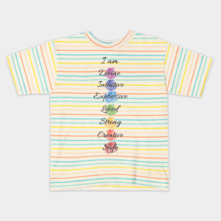 Color Chakra Energy Affirmation Kids T-Shirt
