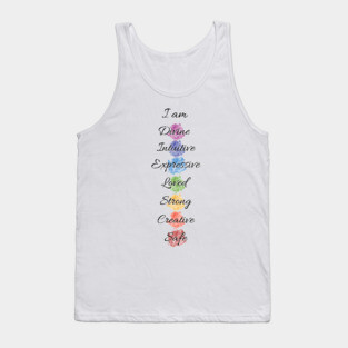 Color Chakra Energy Affirmation Tank Top