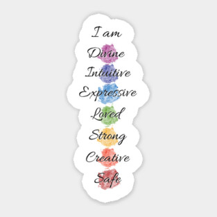 Color Chakra Energy Affirmation Sticker