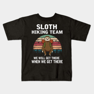 SLOTH HIKING TEAM Kids T-Shirt