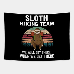 SLOTH HIKING TEAM Tapestry