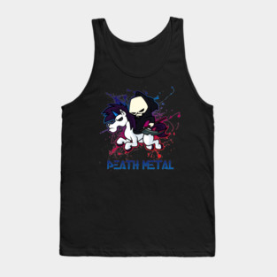 Death Metal Grim Reaper Unicorn Rider Tank Top