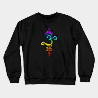 Unalome Om Mantra Rainbow Crewneck Sweatshirt