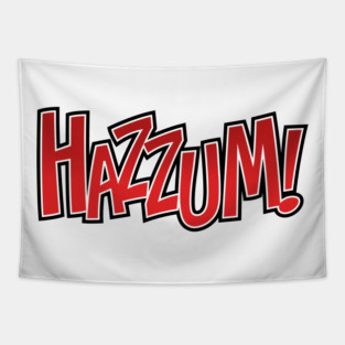 Hazzum Red Logo Tapestry
