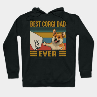 Vintage Best Corgi Dad Ever Bump Fist Shirt Hoodie