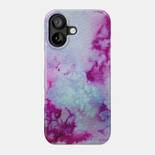 Watercolor wash - magenta and purple Phone Case