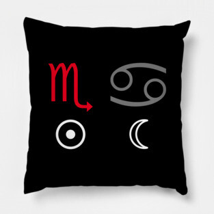 Scorpio Sun Cancer Moon Zodiac Sign Pillow